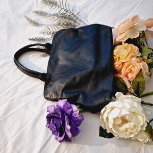 BIASIA GENIUNE LEATHER HANDBAG – CROSSBODY DARK NAVY – VINTAGE